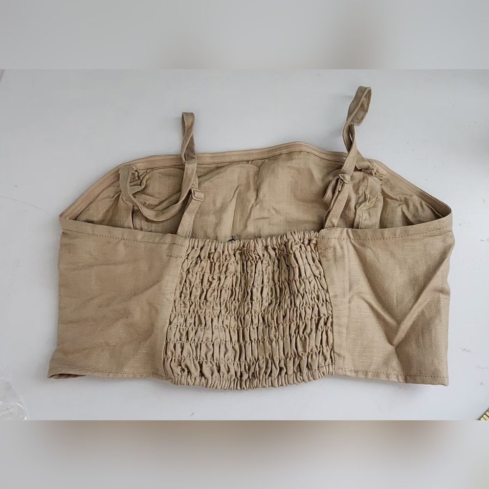 Bundle of Gap Linen Blend Sleevess Crop Top SMALL Petite - Picture 2 of 6